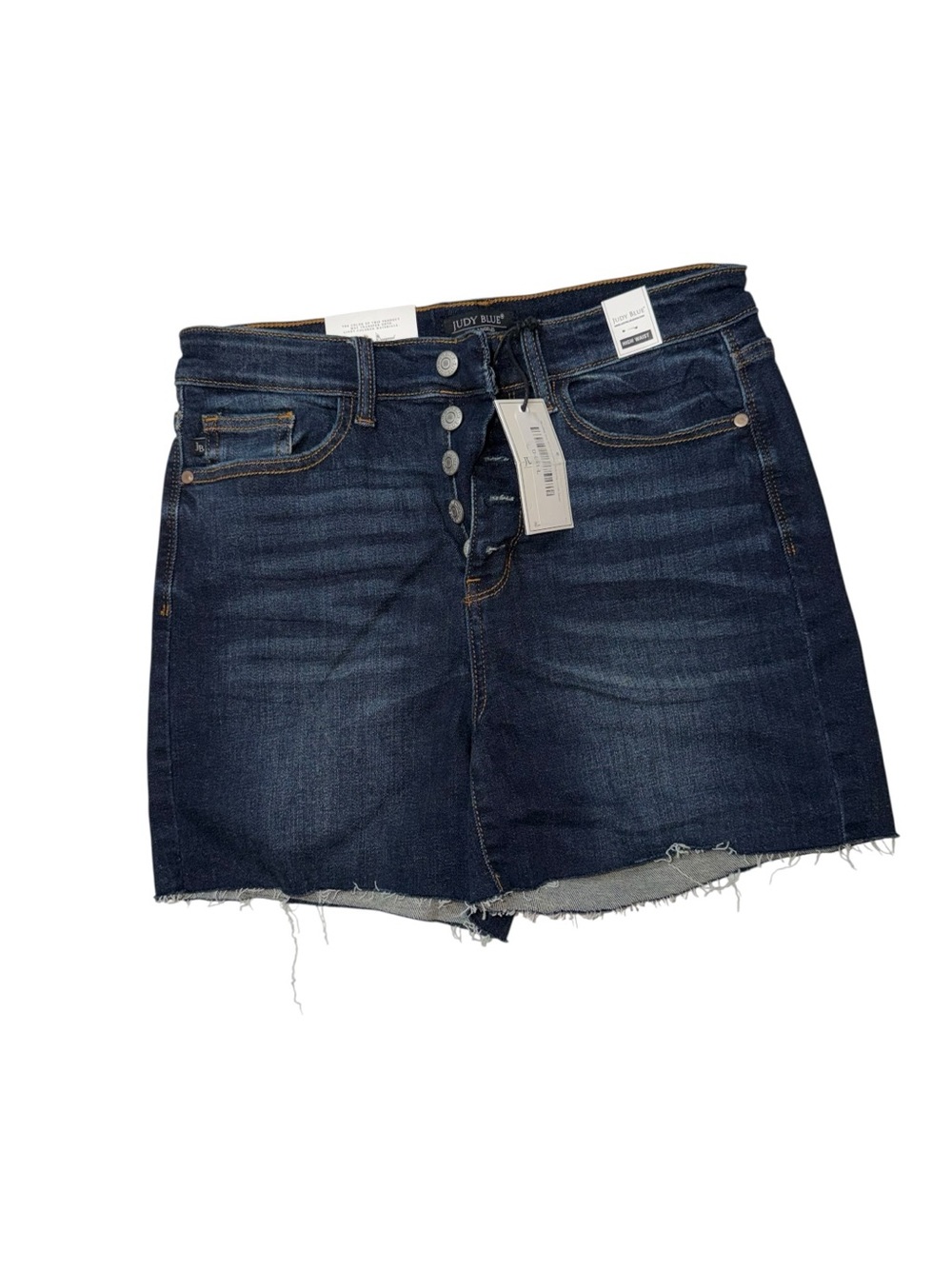 Judy Blue Dark Blue Button-Front Denim Mini Skirt